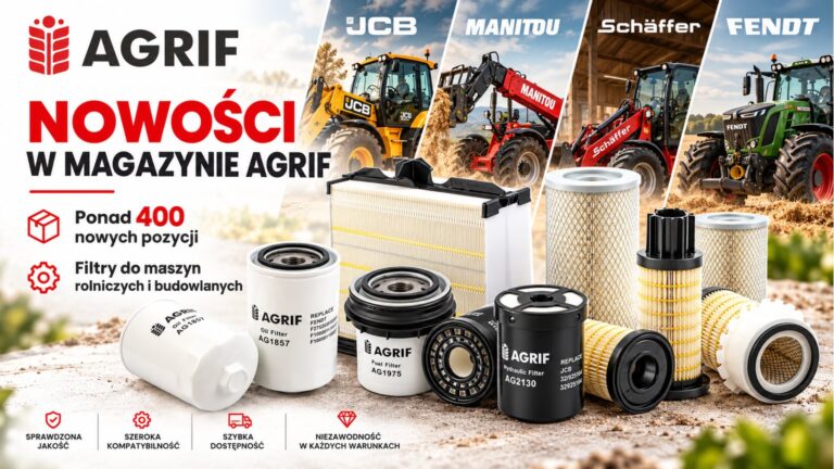 400+ filtrów do JCB, Manitou, Fendt i Valtra | AGRIF