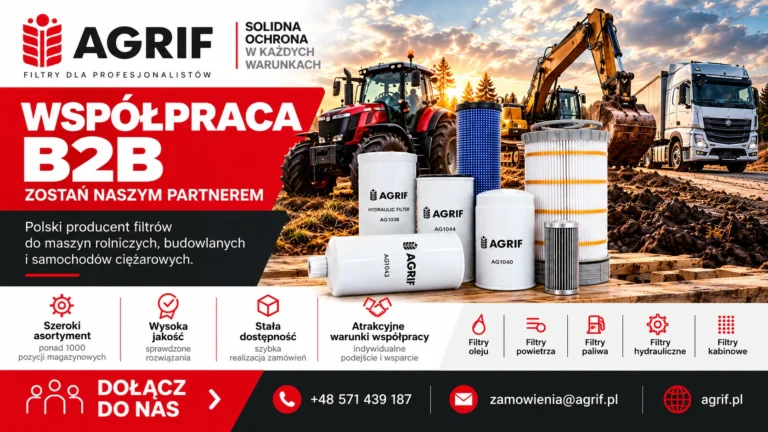 Współpraca B2B AGRIF – filtry rolnicze i budowlane, oferta hurtowa, duży magazyn i szybka wysyłka